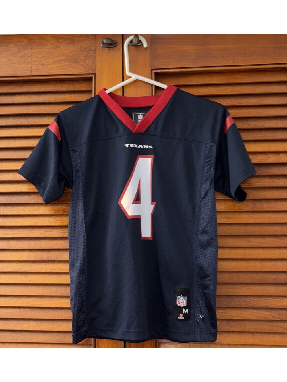 Houston Texans DeShaun Watson #4 NFL Team Apparel Youth Jersey Medium 10/12
